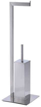 Piaçaba com porta-rolos QUADDRO CROMADO