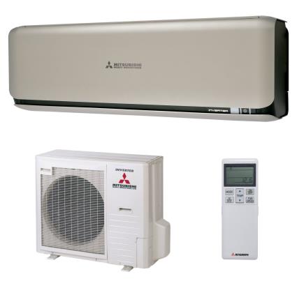 Ar condicionado fixo (1X1) MITSUBISHI DIAMOND SRK25ZSX-W 12000BTU TITÂNIO