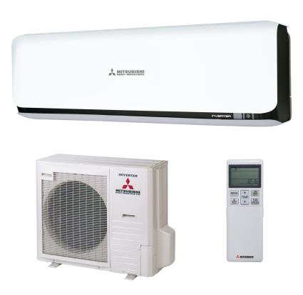 Ar condicionado fixo (1X1) MITSUBISHI DIAMOND SRK25ZSX-W 12000BTU PRETO