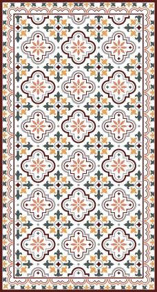 Tapete desenho MAYOLICA GRANATE 80X150CM 5422