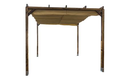 Pérgola de madeira NAVIA 3X3M COM TOLDO