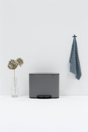 Balde do lixo com pedal  AÇO INOX 11+23L PARA RECICLAGEM