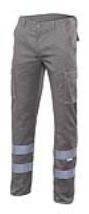 Calças STRETCH FAIXAS REFL CINZA 52