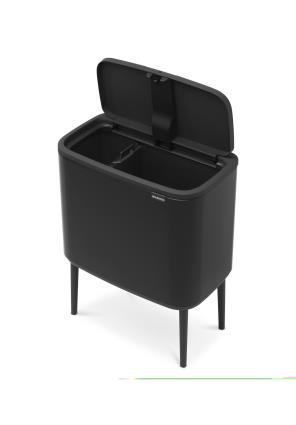 Balde do lixo abertura touch  PRETO 11+23L PARA RECICLAGEM