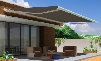 Toldo motorizado cofre AVEIRO BRANCO 7X3.5M TAUPE