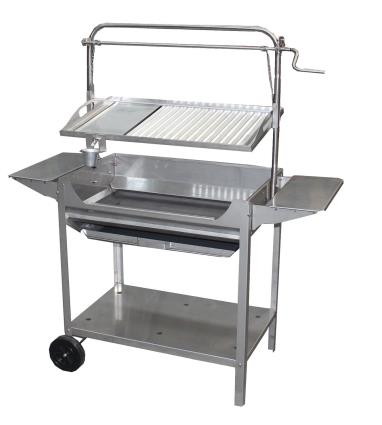 Barbecue a carvão  INOX 124X50X140CM