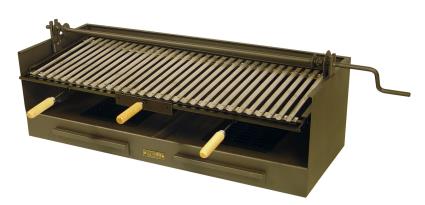 Grelhador para churrasqueira INOX 100X40X32CM