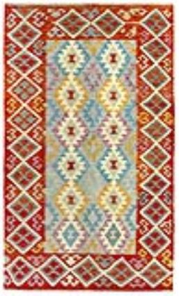 Tapete natural HERAT 100X200CM KILIM VERMELHO