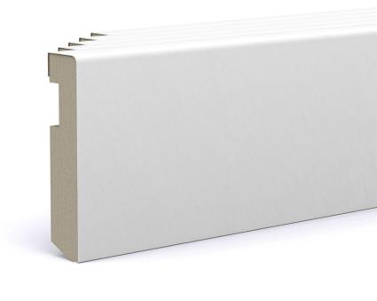 Rodapés de MDF LACADO BRANCO 7X1.5X220CM (PACK 5UN)