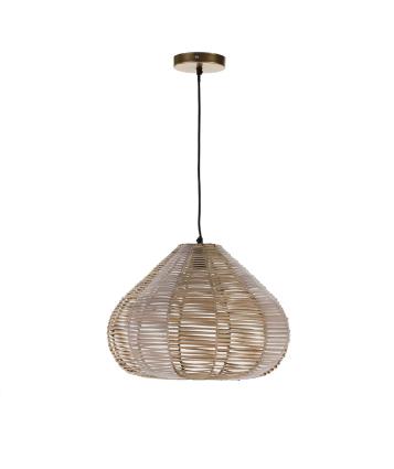 Candeeiro de teto suspenso WOLF E27 VIME D46CM BEGE
