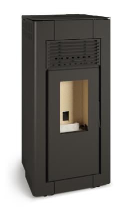 Salamandra a pellets canalizável ELDA 15KW PRETO