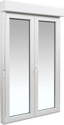 Porta janela de PVC  OSCILOBATENTE 140X229CM (COM ESTORE E CALHA PARA MOSQUITEIRA)