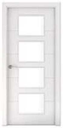 Bloco de porta 72.5CM DIREITA (4 VIDROS)