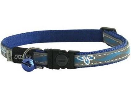 Coleira para Gatos  Comprimento Ajustável (Azul - 20-31cm - Poliuretano - S - Porte Pequeno)