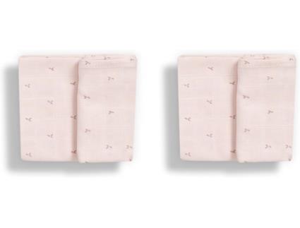 Fraldas de Pano  Pack de 2 Unidades Pink pastel (50 x 50 cm)