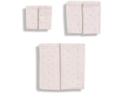 Fraldas de Pano  Pack de 3 Unidades Blush Rose (50 x 50 cm; 70 x 70 cm; 110 x 110 cm)