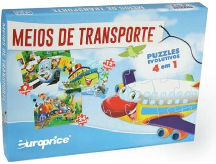Puzzle  Meios de Transporte (Idade Mínima: 3 anos - 24 Peças)