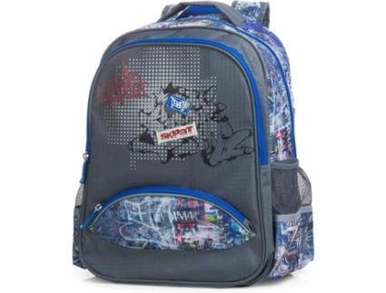 Mochila  Poliéster Acolchoado Estampado (43 x 33 x 16 cm - Cinzento)