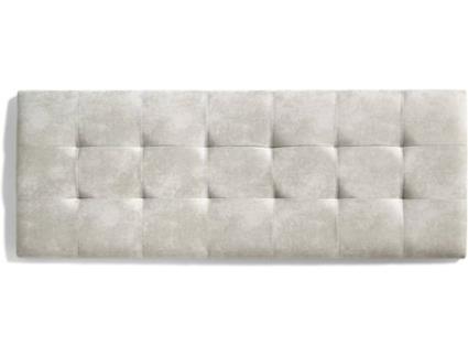 Cabeceira de Cama  Retangular 7487 (Branco - Tecido - 152x57x5 cm)
