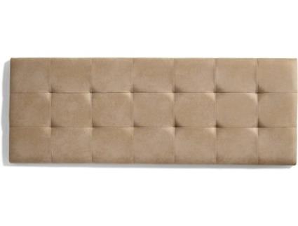 Cabeceira de Cama  Retangular 7630 (Castanho - Tecido - 112x57x5 cm)