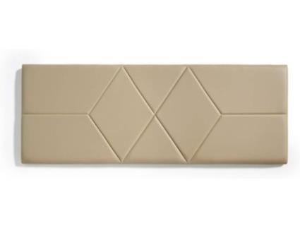 Cabeceira de Cama  Retangular 7418 (Castanho - Couro sintético - 162x57x5 cm)