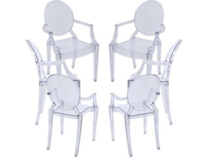 Pack 6 Cadeiras  Diam (36 x 90 x 46 cm - Policarbonato)