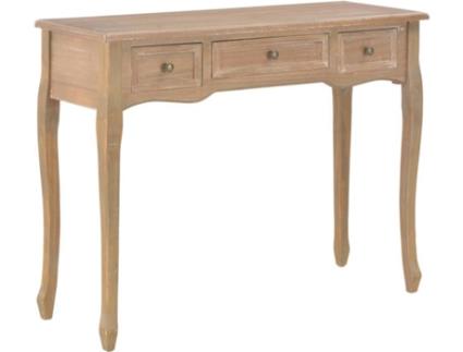 Mesa Consola  3 Gavetas Castanha