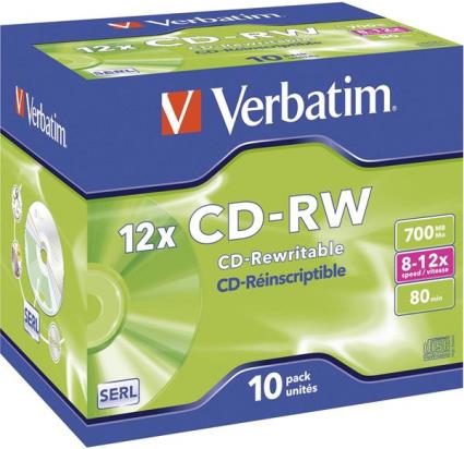 Cd-rw 8x-12x 700mb 80min Caixa Normal