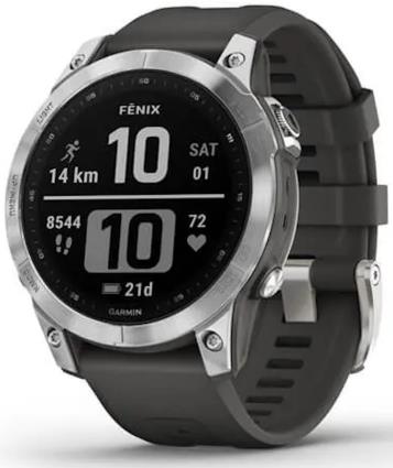 Smartwatch Garmin F?nix 7/ Notificaciones/ Frecuencia Card?aca/ Gps/ Plata y Gris