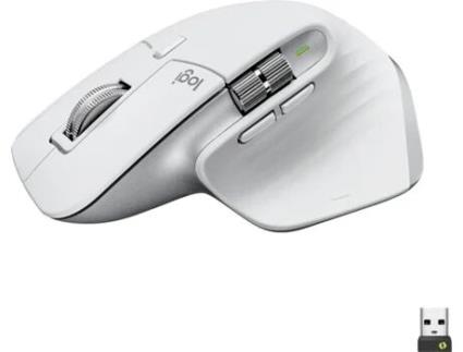 Rato LOGITECH MX Master 3S (Bluetooth - 8000 dpi - Branco)