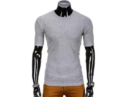 T-shirt EDOTI Algodão Homem (M - Cinzento)