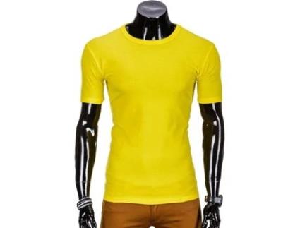 T-shirt EDOTI Algodão Homem (XXL - Amarelo)