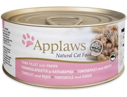 Ração para Gatos APPLAWS (156 g - Húmida - Adulto - Sabor: Atum e Camarão)