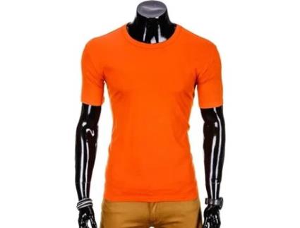 T-shirt EDOTI Algodão Homem (XXL - Laranja)
