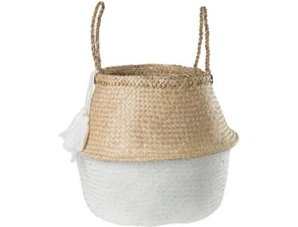 Cesto SKLUM Kahs Borl (Branco - Junco - 35 x 32 cm)
