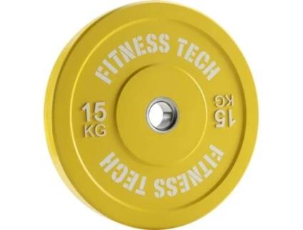 Disco FITNESS TECH Plate Amarelo  (15 kg)