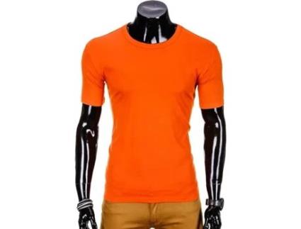 T-shirt EDOTI Algodão Homem (XL - Laranja)