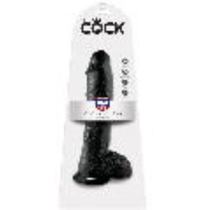 KING COCK 10' PÉNIS REALISTICO NEGRO 26.5 CM