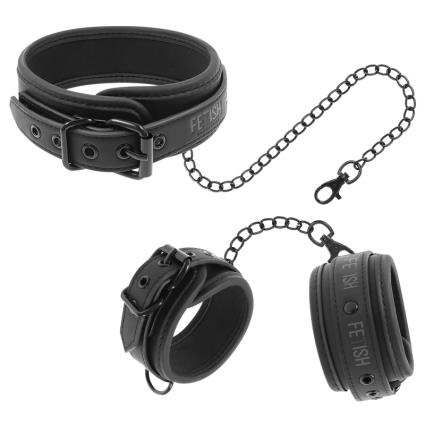 FETISH SUBMISSIVE COLLAR Y ALGEMAS CUERO VEGANO
