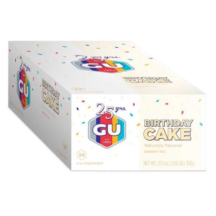 Gu 32g 24 Units Birthday Cake Energy Gels Box Branco