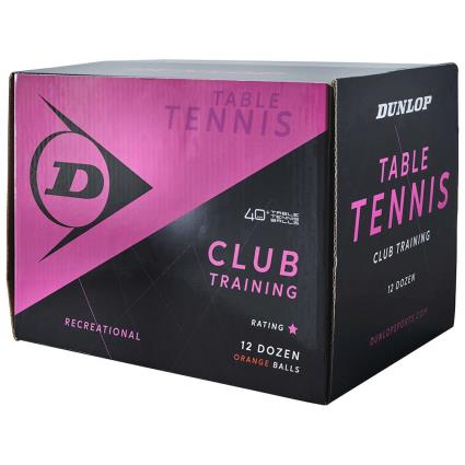 Dunlop 40+ Club Training Table Tennis Balls  144 Balls