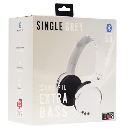 Auscultadores Bluetooth TNB CBSGLSL (On Ear - Microfone - Cinza)