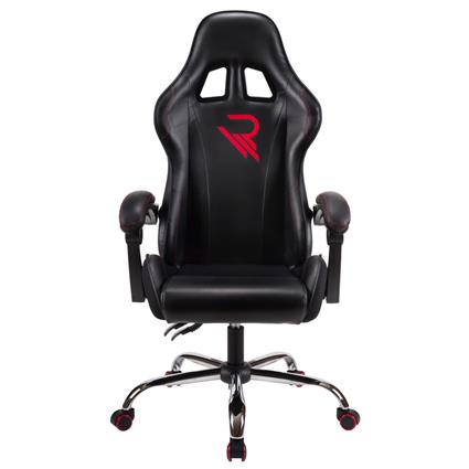 Cadeira Gaming Raiden E-Sports, Pele Sintética, Preto e Vermelho