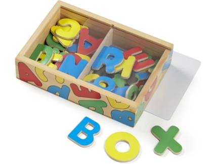 Brinquedo Educativo  Wooden Letter Alphabet Magnets