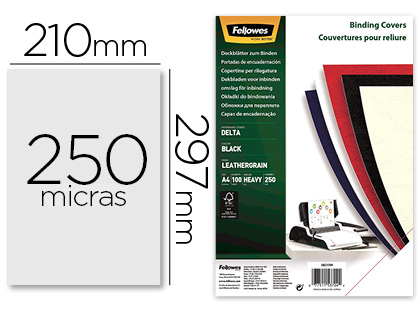Capas para Encadernação  Delta A4 Preto (100 un)