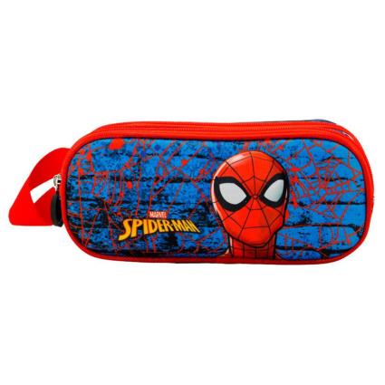 Karactermania Double Pocket Pencil Case 3d Badoom Spiderman Marvel Azul