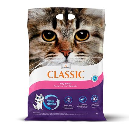 Classic areia aglomerante com aroma a talco - 7 kg