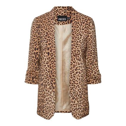 Pieces Boss 3/4 Printed Blazer Castanho S