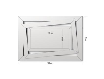 Espelhos Decorativos de Parede Rectangular Grande e Moderna 100X70cm