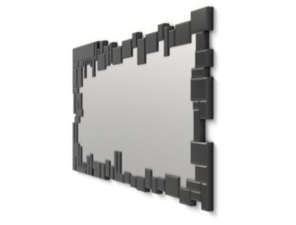 Espelhos de Parede Decorativos Modernos Preto Rectangular 140X70cm